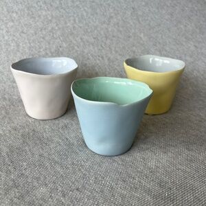 3 Ceramic Swedish Candle Holders